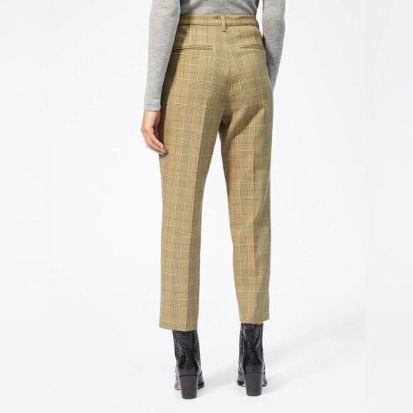 GANNI Hewitt Check Plaid Pant in tan and brown DE 38/ US 6 - Picture 2 of 10